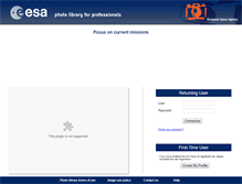 Tablet Screenshot of esa-photolibrary.com
